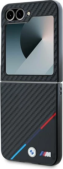 Mbështjellës BMW Carbon Tricolor për Samsung Galaxy Z Flip 6, i zi