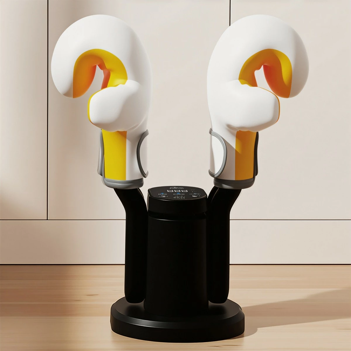 Tharëse këpucësh Media-Tech MT6539, rregullim automatik 40-55°C, ozon 50 mg/h, timer 15-360 min, panel dixhital, mbrojtje nga mbinxehja, e zezë/e verdhë