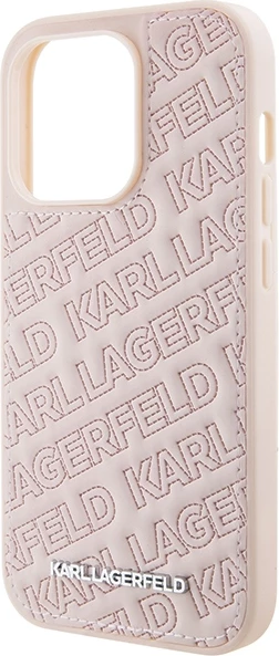 Mbështjellës Karl Lagerfeld Quilted K Pattern për iPhone 15 Pro Max, Rozë