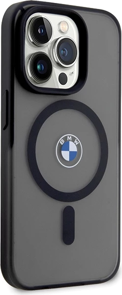 Mbështjellës BMW Signature MagSafe për iPhone 15 Pro, i zi