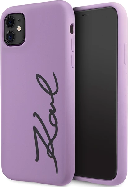 Mbështjellës Karl Lagerfeld KLHCN61SKSVGU për iPhone 11/XR 6.1", silikon, vjollcë