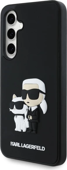 Mbështjellës Karl Lagerfeld 3D Rubber Karl&Choupette për Samsung Galaxy S24 FE, i zi