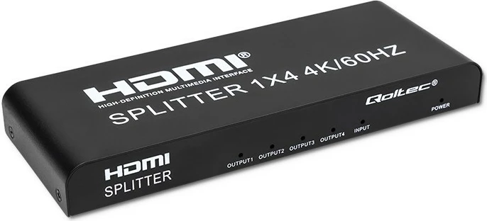 Splitter HDMI Qoltec 51799, 1x4, 4K/60Hz, i zi