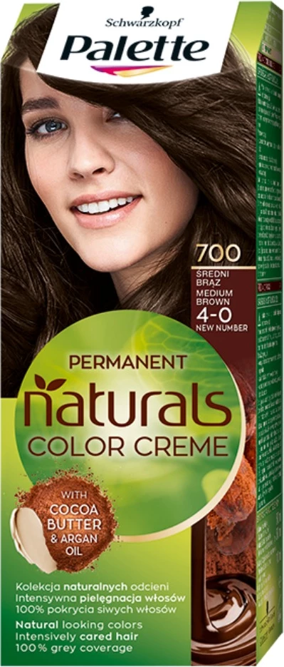 Ngjyrë për flokë për femra Palette Permanent Naturals Color Creme 700/4-0 Medium Brown
