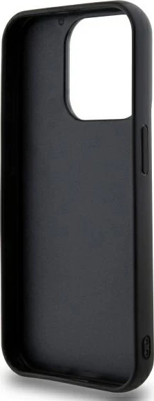 Mbështjellës DKNY për iPhone 15 Pro Max, i zi, Quilted Stack Logo