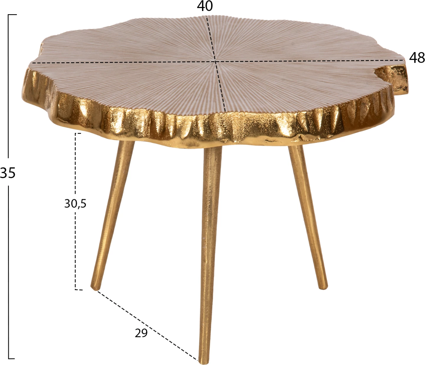 Set 2 copë tavolina kafeje ANGUL FH10708 metal në ar-zi-bardhë