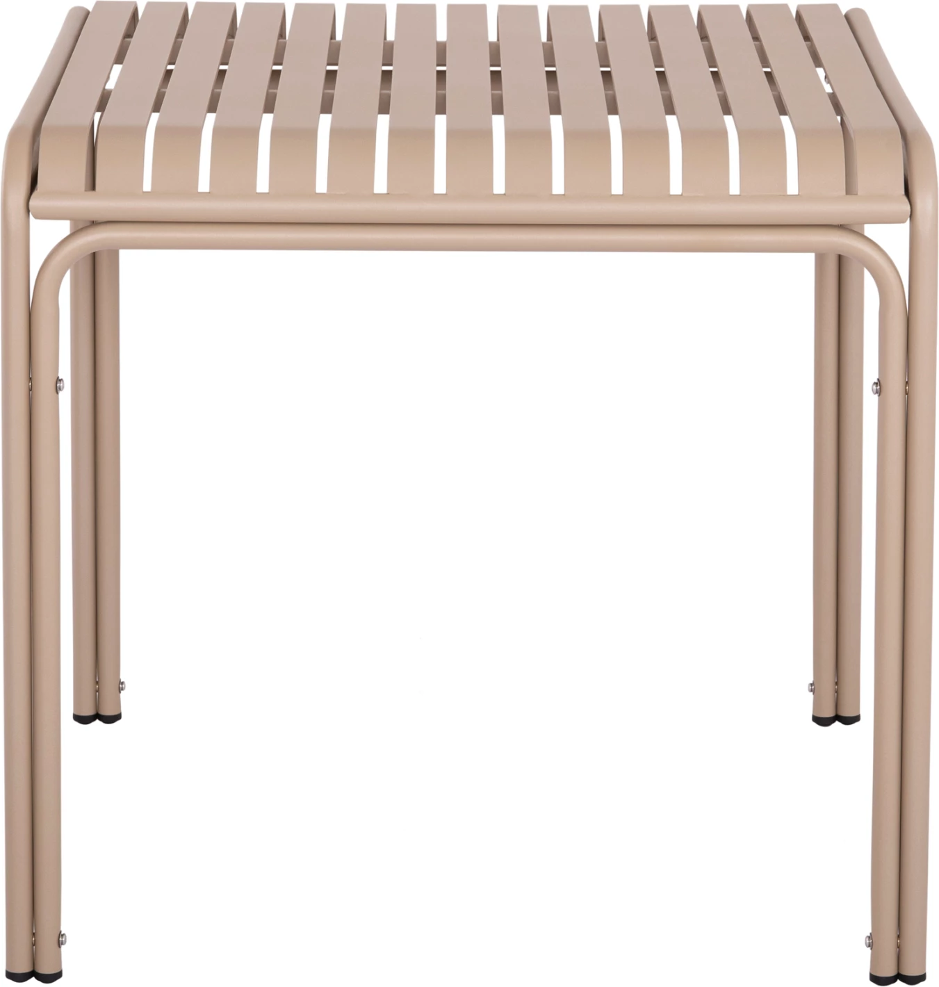 Tavolinë katrore për jashtë, alumin, ngjyrë shampanje, RACHEL FH6338.04, 80x80x76cm