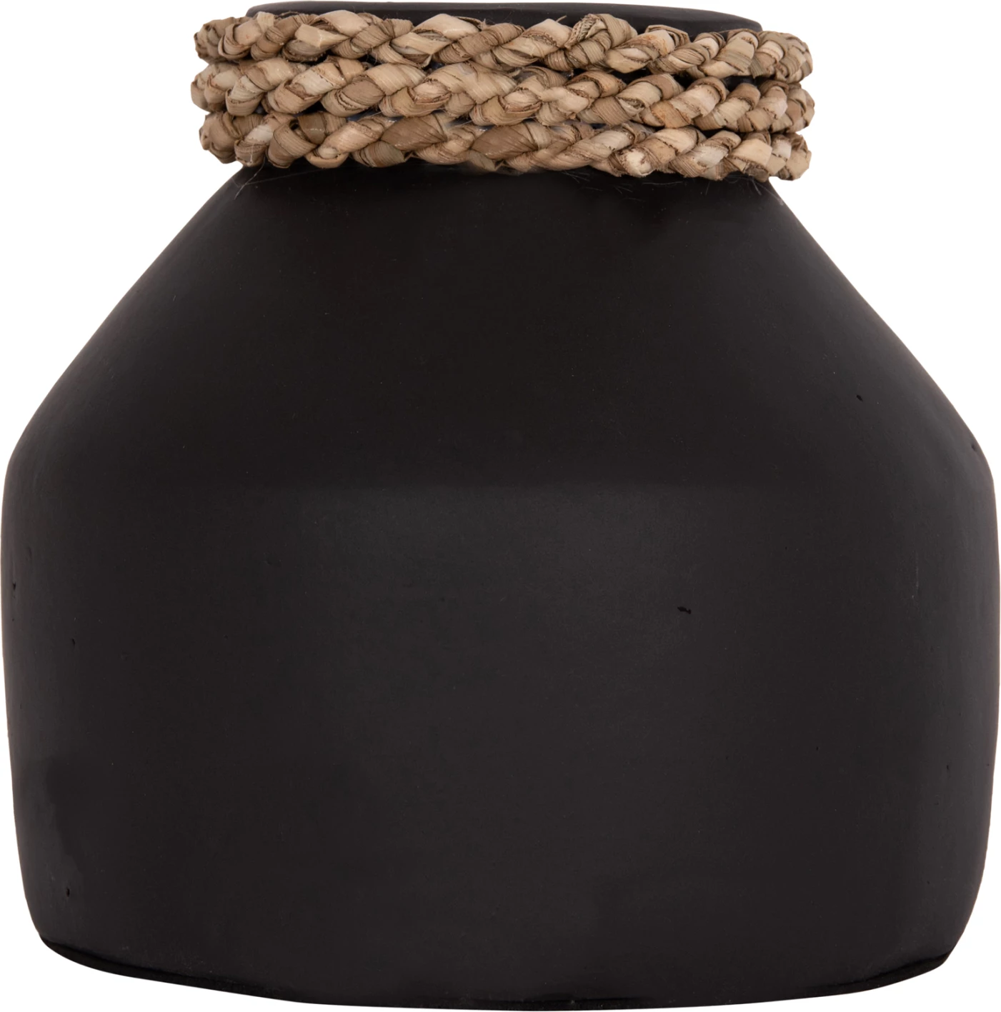 Vazo dekorative tavoline CAMMER, terrakotë e zezë, FH4687.01XS, 16x15cm