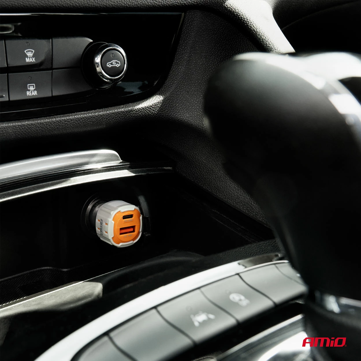 Karikues makine USB-A + USB-C 38W 12/24V 