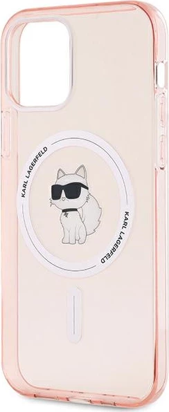 Mbështjellës Karl Lagerfeld IML Choupette MagSafe për iPhone 12/12 Pro, rozë