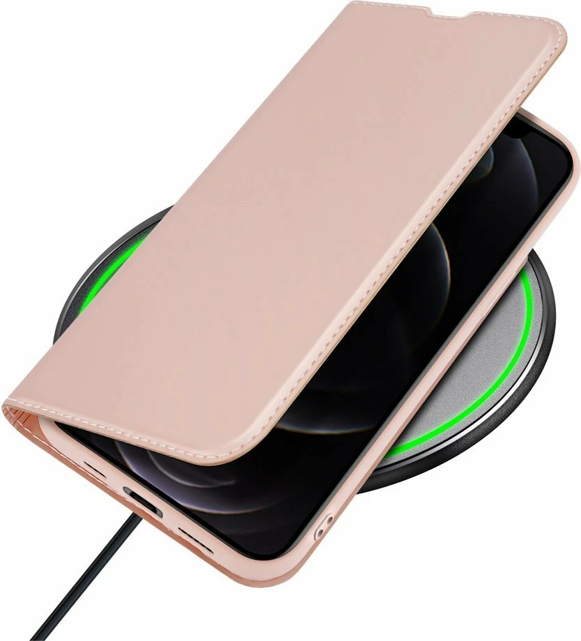 Mbështjellës Dux Ducis Skin Pro Bookcase për iPhone 13 Pro, rozë