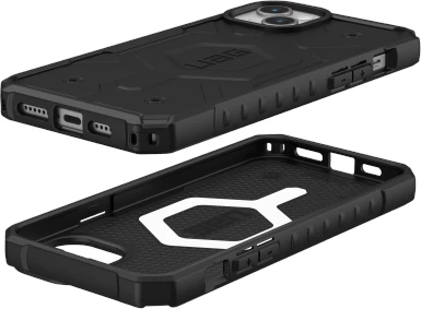 Mbështjellës UAG Pathfinder MagSafe për iPhone 15 Plus, i zi