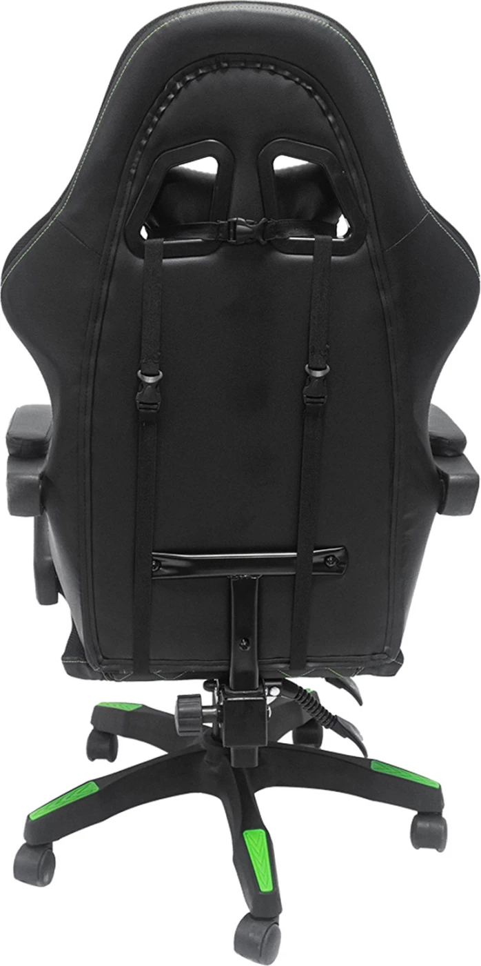 Karrige gaming LOOT FH1204, e zezë-gjelbër, PVC & najlon, 51x49x125H cm