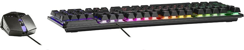 Set tastierë dhe Maus gaming, Tracer Boost TRAKLA47475, mekanike, me kabllo USB, ndriçim LED RGB, QWERTY English (US), maus 800–1600 DPI 6 butona, e zezë, set