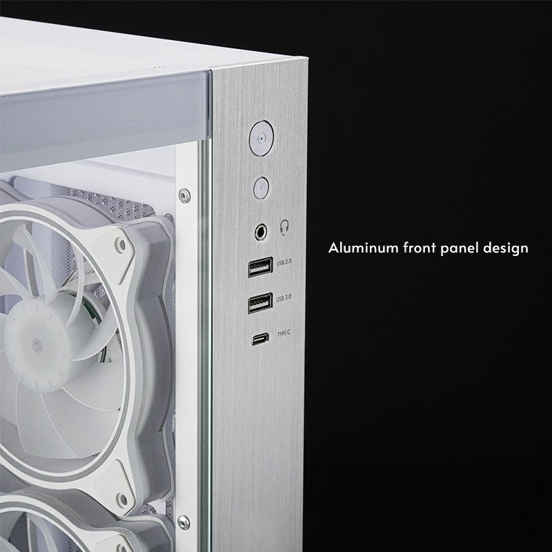 Kasë, Chieftec, Visio GM-30W-TG-OP, Midi Tower ATX/Micro ATX/Mini ITX, 6x 120mm ARGB, xham i temperuar, e bardhë