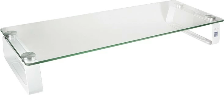 Mbajtës monitori LogiLink BP0027, xham, 560x210 mm, deri 20 kg, transparent/bardhë