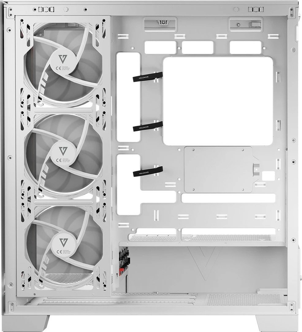 Kasë MODECOM Volcano Space ARGB, Midi Tower, xham i temperuar, e bardhë
