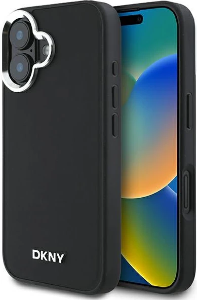 Mbështjellës DKNY për iPhone 16, MagSafe, i zi
