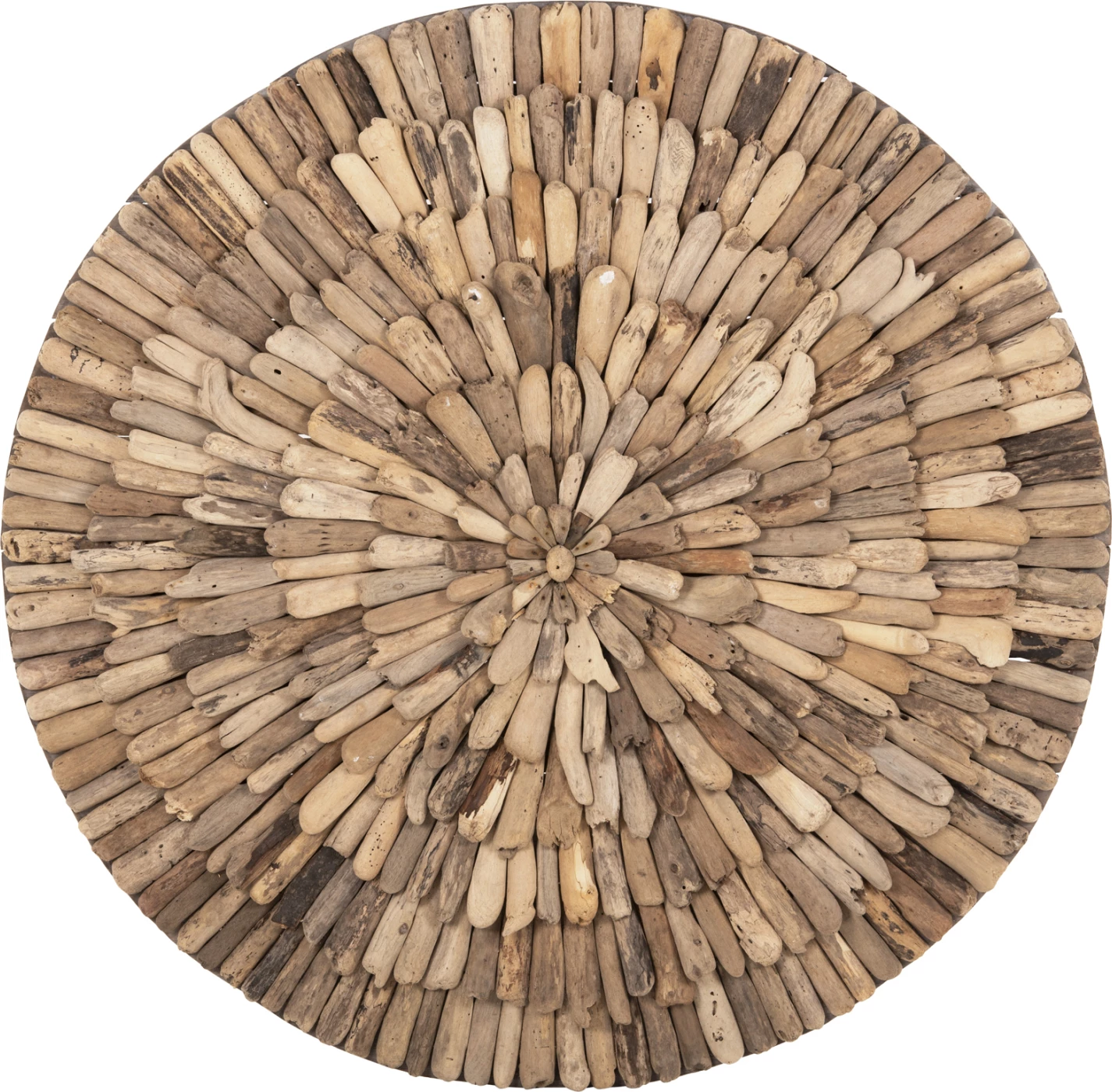 Dekorim muri i rrumbullakët CHIIKI FH4300 dru i lundruar natyral Φ98 cm