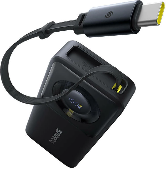 Powerbank Baseus OS Free2Pull 10000mAh 30W me kabllo, e zezë