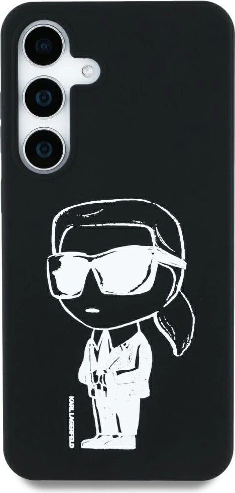 Mbështjellës Karl Lagerfeld Silicone Graffiti Ikonik me MagSafe për Samsung Galaxy S25, zi