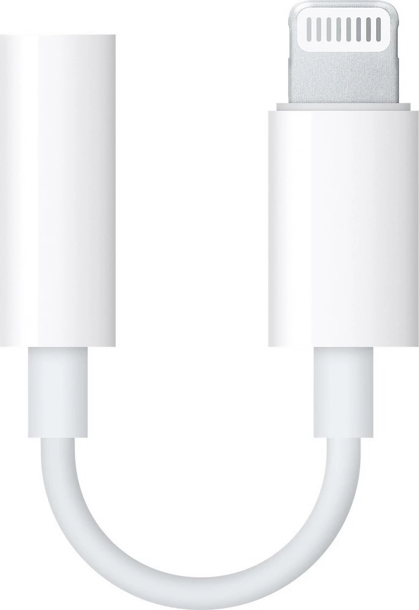 Adapter audio Lightning në 3.5 mm, Apple, MMX62ZM/A, 0.1 m, bardhë