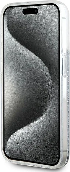 Mbështjellës Karl Lagerfeld Liquid Glitter Choupette Head MagSafe për iPhone 15 Pro, Transparent