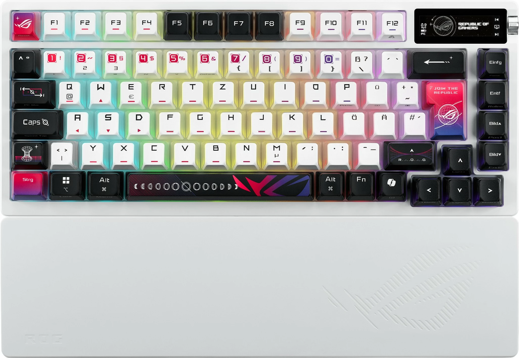 Tastaturë gaming ASUS ROG Azoth X DE, mekanike, RGB, 75%, e bardhë