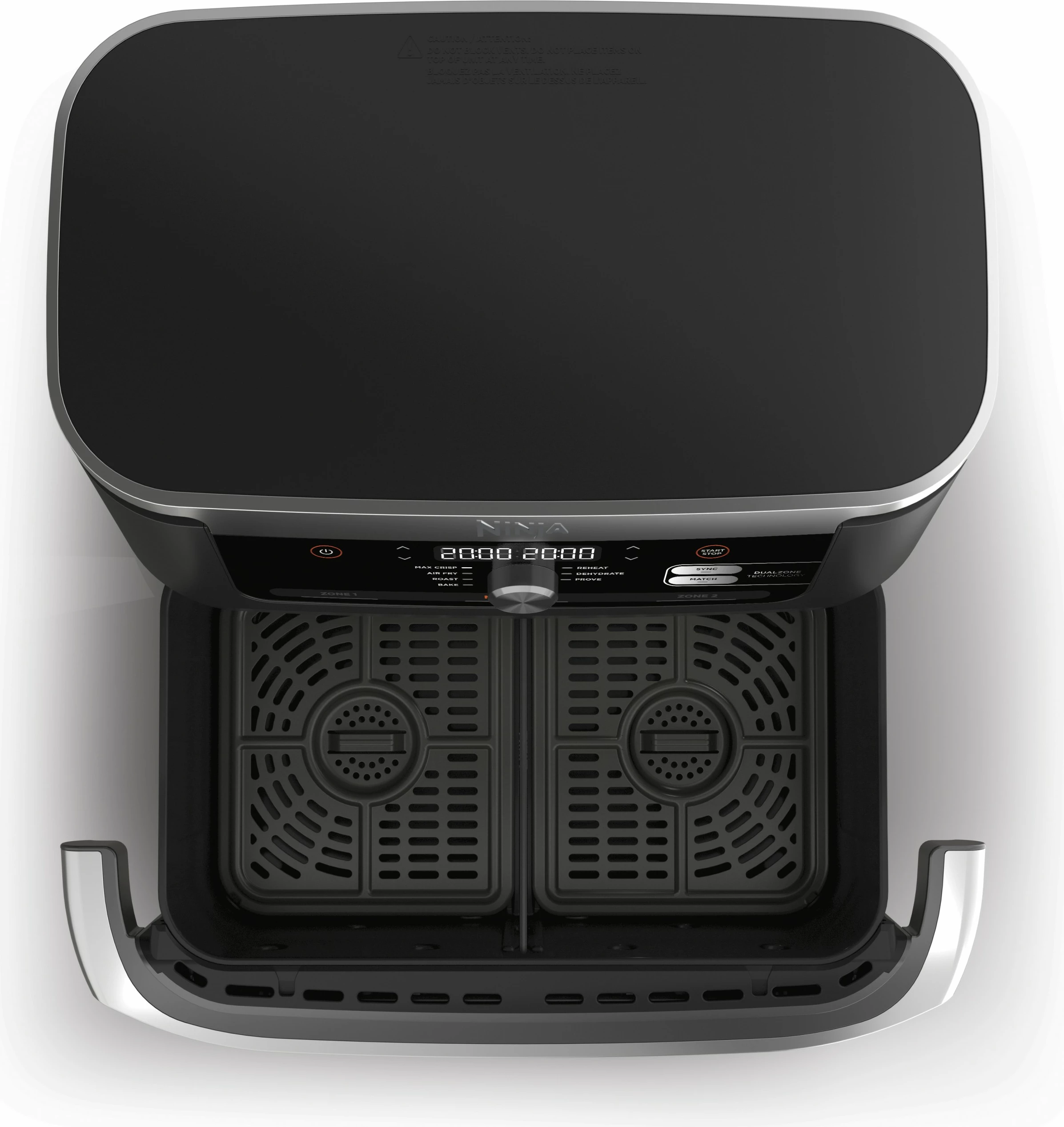 Fryer me ajër të nxehtë Ninja AF500EU, 10.4 L, 40-240 °C, 8 persona, Double, E zezë/Inox