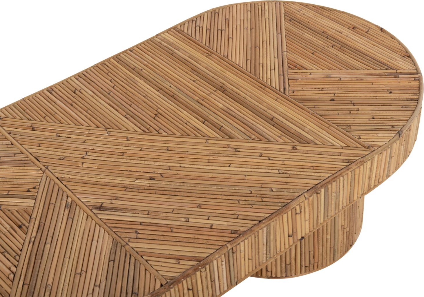 Tavolinë kafeje, sipërfaqe ovale, GATSBY, ngjyrë natyrale, FH9870, 110x59x39H cm