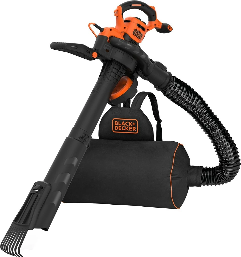 Fshesë me vakum dhe fryrës gjethe BLACK+DECKER BEBLV301-QS, 3000 W, portokalli