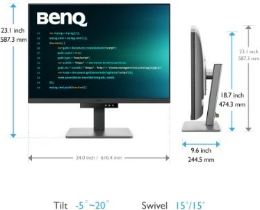 Monitor BenQ RD280U, 28.2", 4K IPS, 5ms, HDMI, DP, Gri