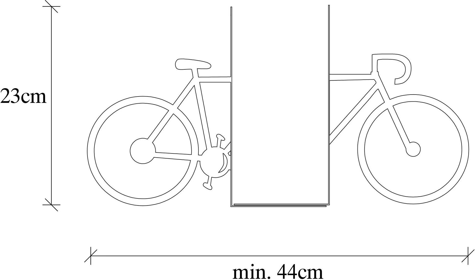 Mbajtëse librash metalike, dizajn Aberto, ngjyrë e zezë, 44x14x23cm