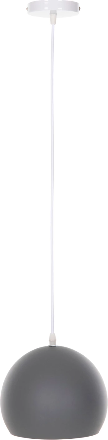 Llambë varëse për tavan, FH4109, kapak sferik gri, kabllo e bardhë, Φ20x112H cm