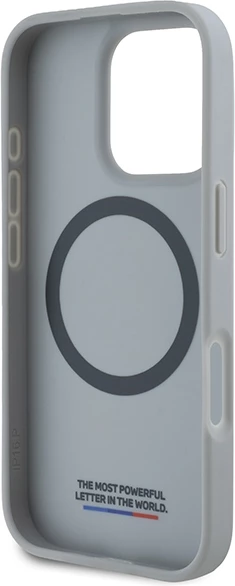 Mbështjellës BMW M Carbon Tricolor Line MagSafe për iPhone 16 Pro Max, Gri