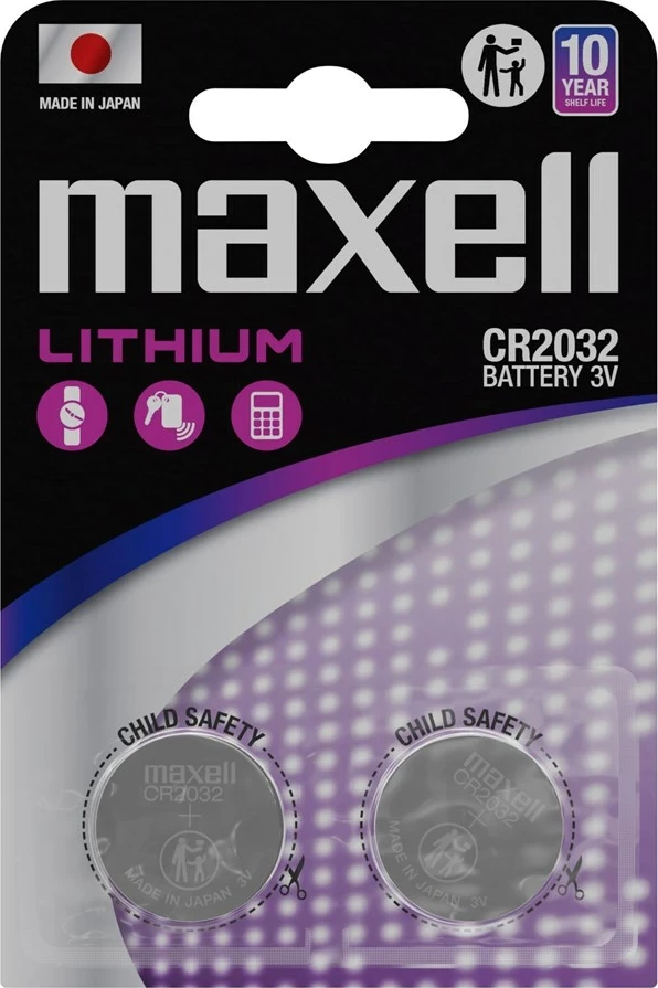 Bateri Maxell CR2032, 3V, 2 copë