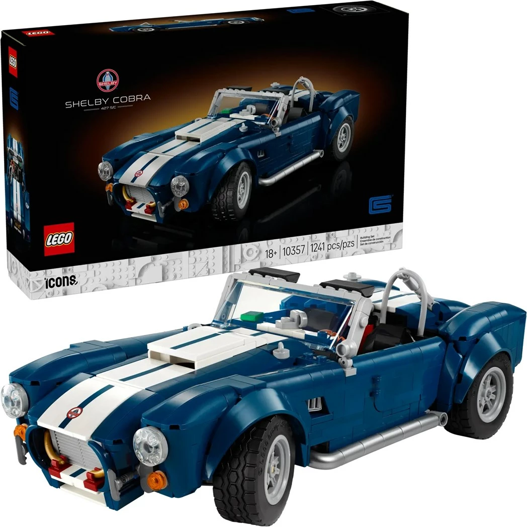 Set LEGO ICONS Shelby Cobra 427 S/C, 10357, për të rritur, Blu
