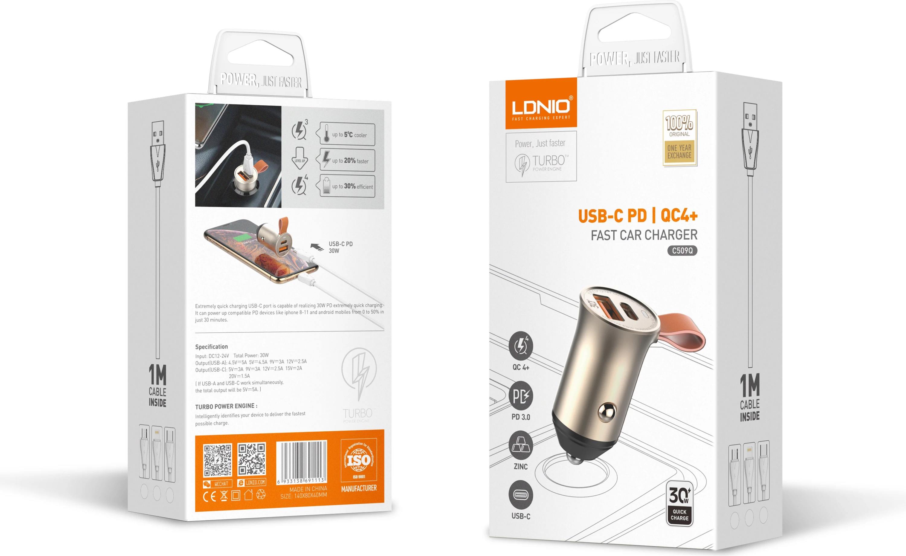 Karikues Për Veturë LDNIO C509Q (Ari)