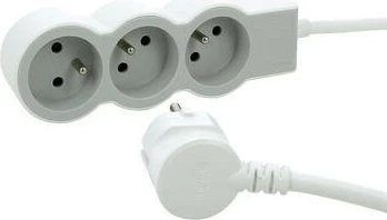 Zgjatues Legrand 3x2P+Z, 3m, i bardhë/gri