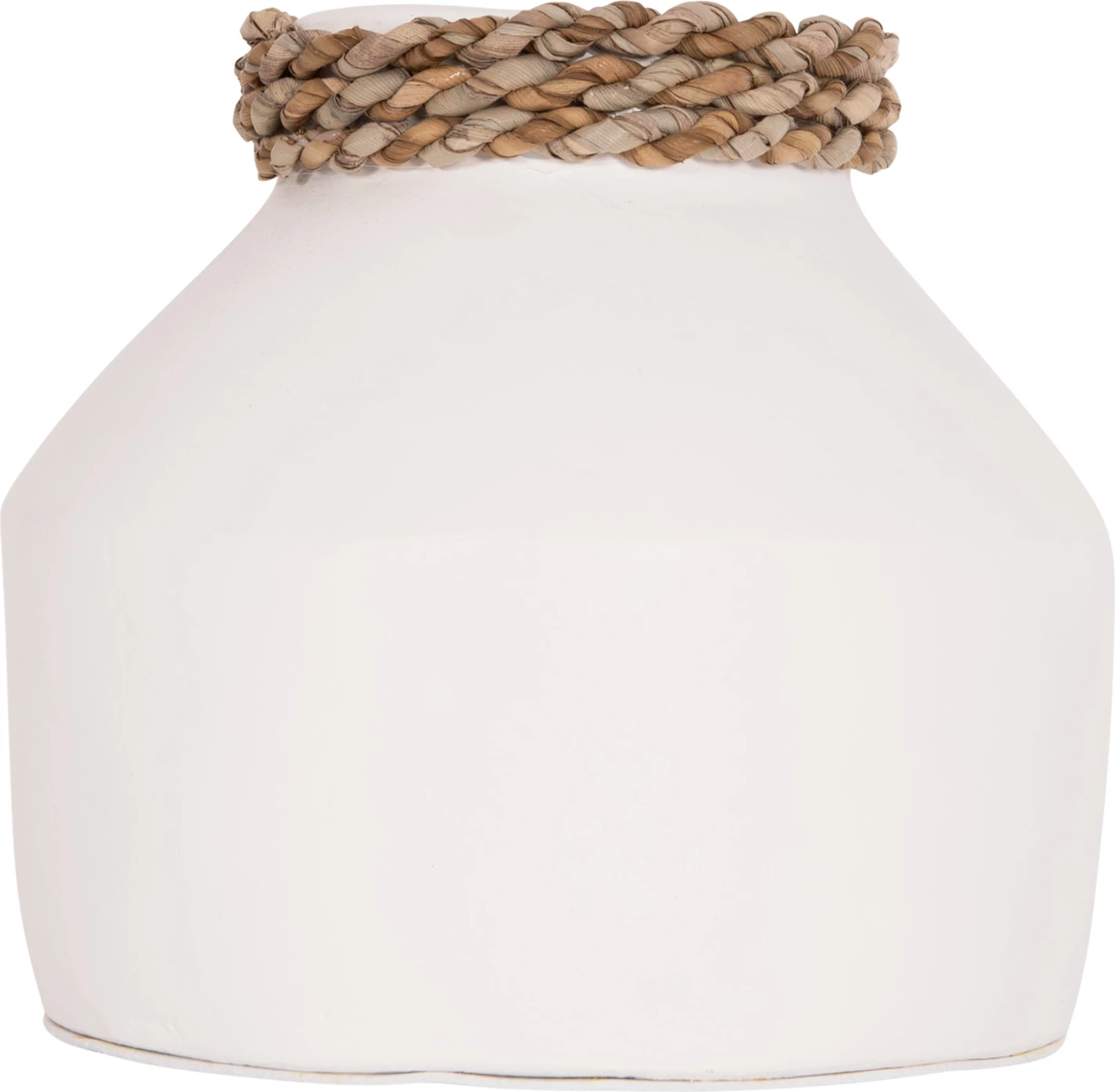 Vazo dekorative tavoline, terrakotë e bardhë, CAMMER FH4687.02XS, Φ16x15cm