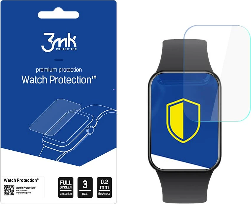 Xham mbrojtës për orë të mençur 3mk Protection FlexibleGlass Lite për Xiaomi Smart Band 8 Pro, 3 copë