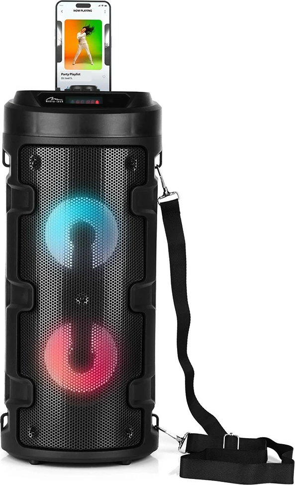 Altoparlant portativ Media-Tech PARTYBOX KEG BT MT3165 V2.0 me Bluetooth, KARAOKE, 40W, i zi me LED