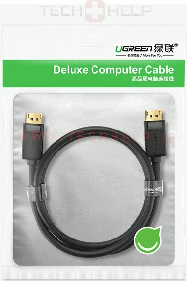 Kabllo DisplayPort UGREEN 10245, DP 1.2, 1.5 m, 4K@60Hz, mashkull-në-mashkull, e zezë, BOX