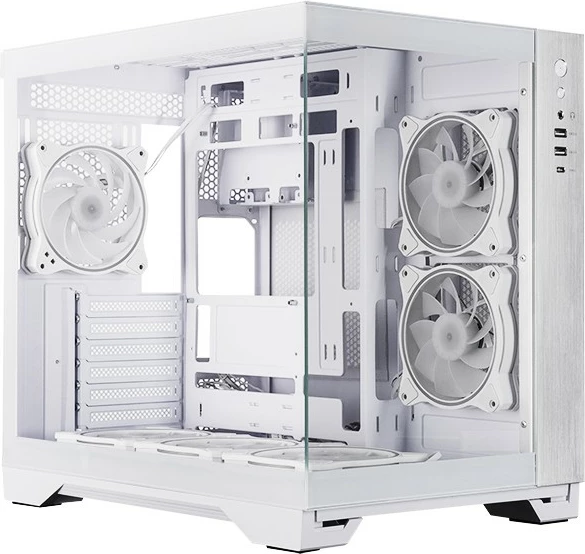 Kasë, Chieftec, Visio GM-30W-TG-OP, Midi Tower ATX/Micro ATX/Mini ITX, 6x 120mm ARGB, xham i temperuar, e bardhë