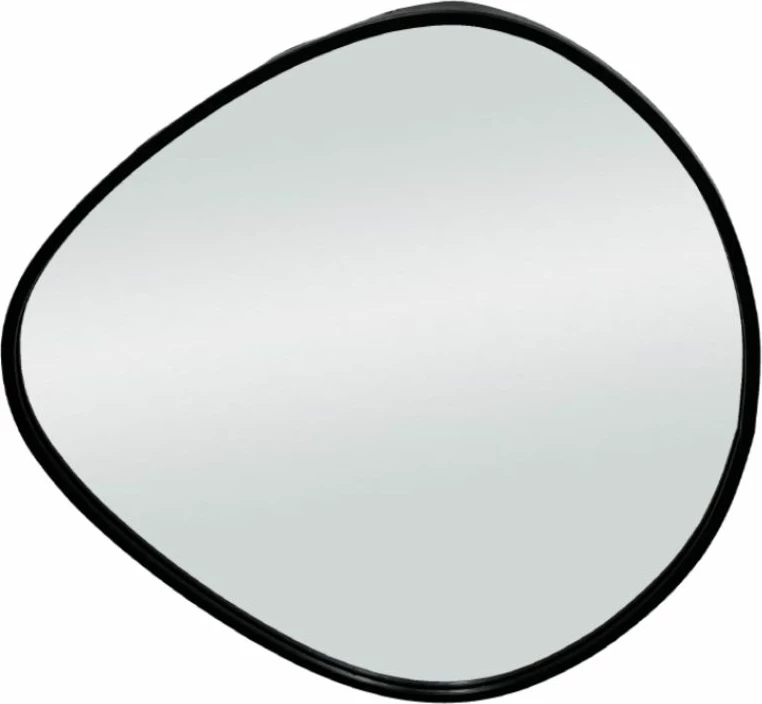 Pasqyrë muri Abstract, kornizë metalike e zezë, 60x2x60