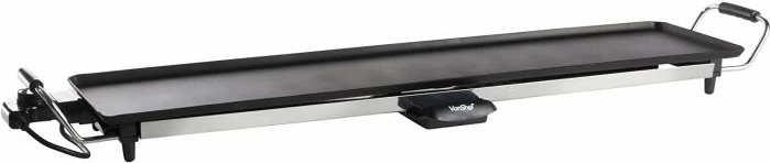 Grill Teppanyaki VonShef 2013062, 2000W, XXL 90x23cm, pllakë alumini me veshje Teflon, e zezë
