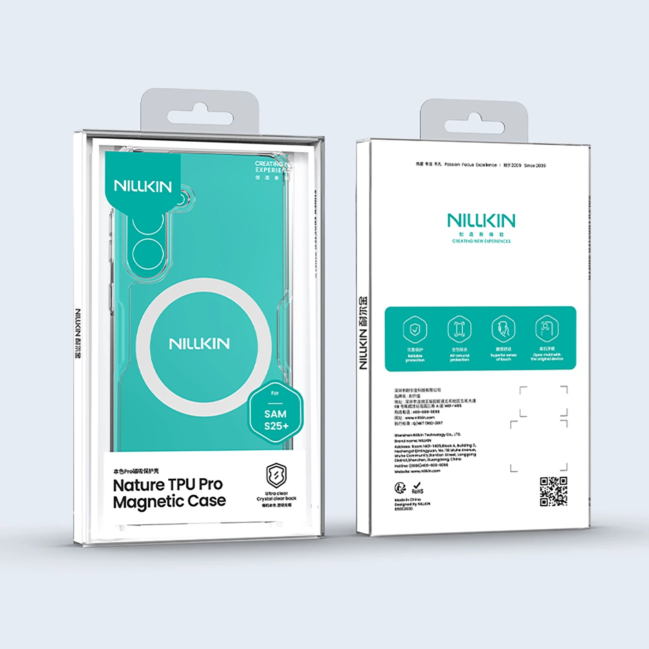 Mbështjellës Nillkin Nature TPU Pro Magnetic me MagSafe për Samsung Galaxy S25, Bardhë