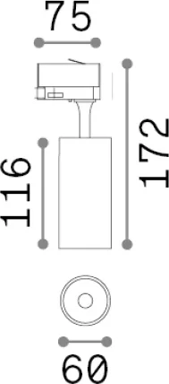 Spote dhe shina ndriçimi Fox tr 3-phase 15w cri80 3000k on-off
