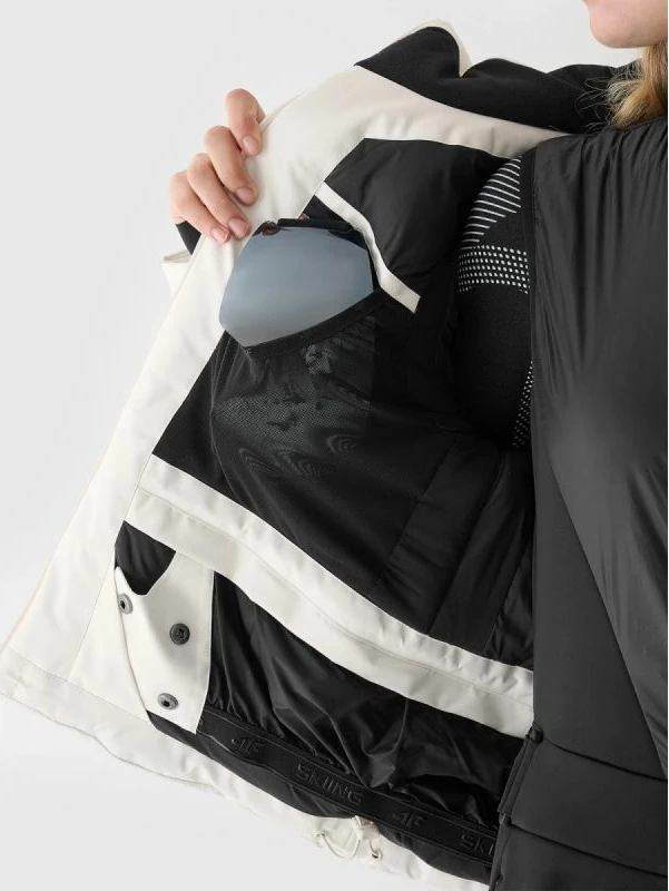 Jakne ski për femra 4f, e zezë