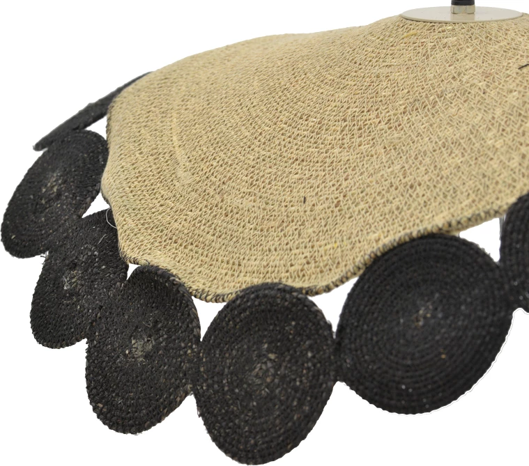 Llambë tavani Kono Inart, ngjyrë natyrale e zezë, D70x100cm